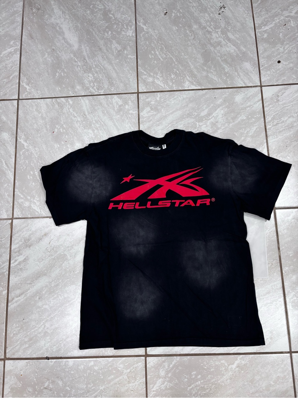 Men's Black Short-Sleeve Tee with Red Logo